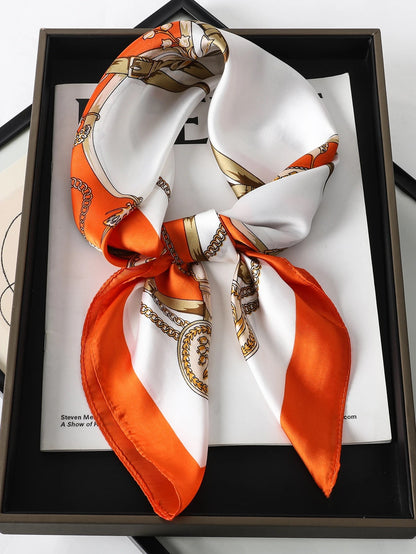 foulard-en-soie-femme-orange-blanc