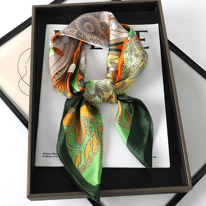 foulard-en-soie-femme-vert-orange