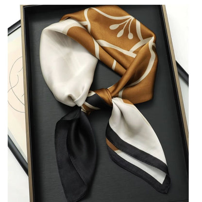 foulard-pour-femme-blanc-marron