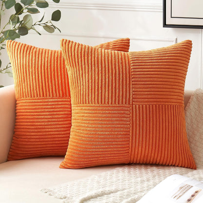 housse-de-coussin-orange-velours-duo-carré