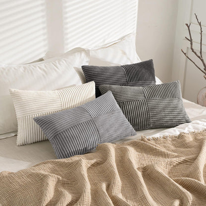 housse-de-coussin-velours-blanc-gris-lit