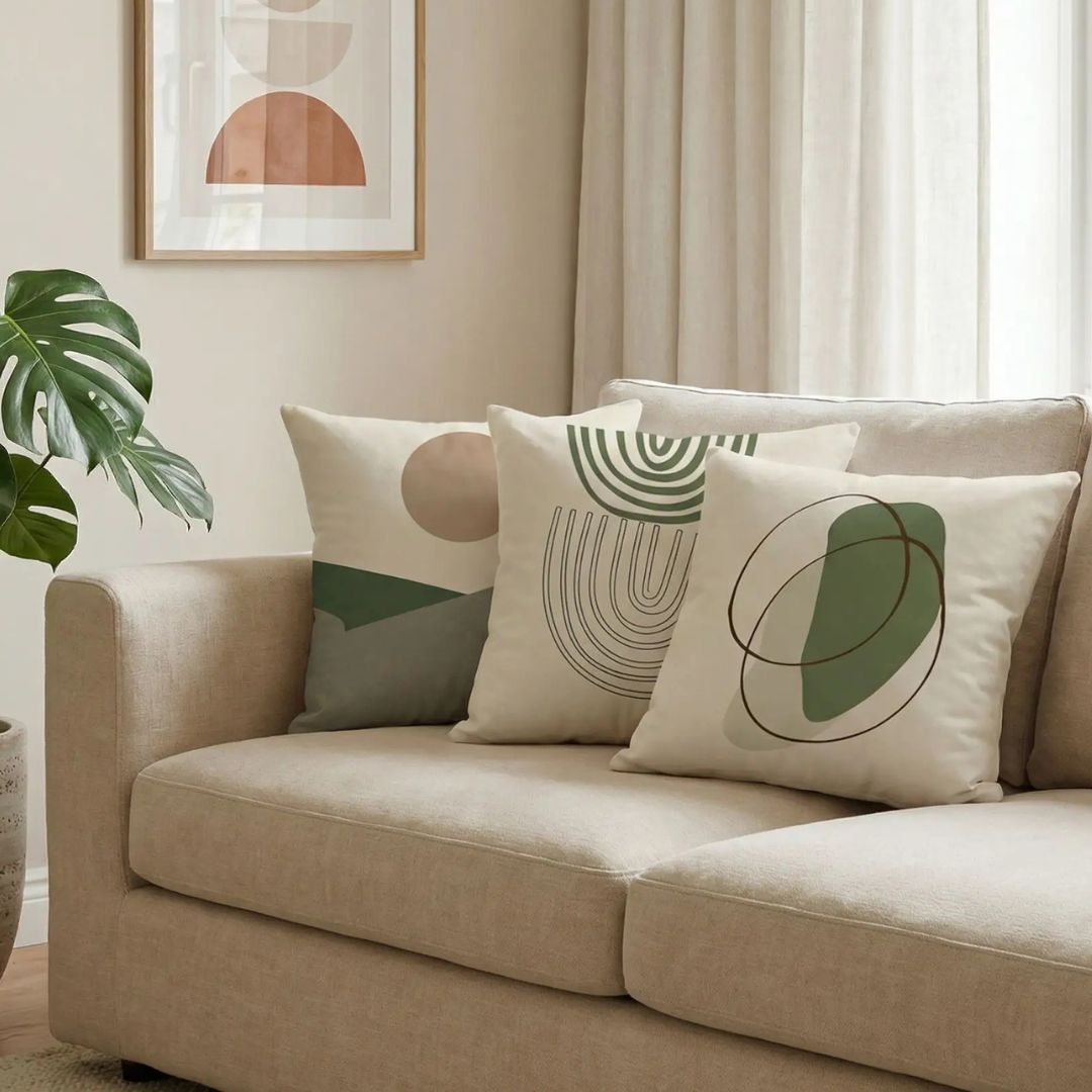 housse-de-coussin-vert-carre-trio-moderne