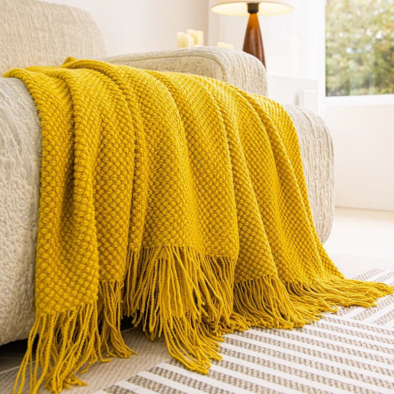 Plaid chauffant | Azur™ Jaune soleil