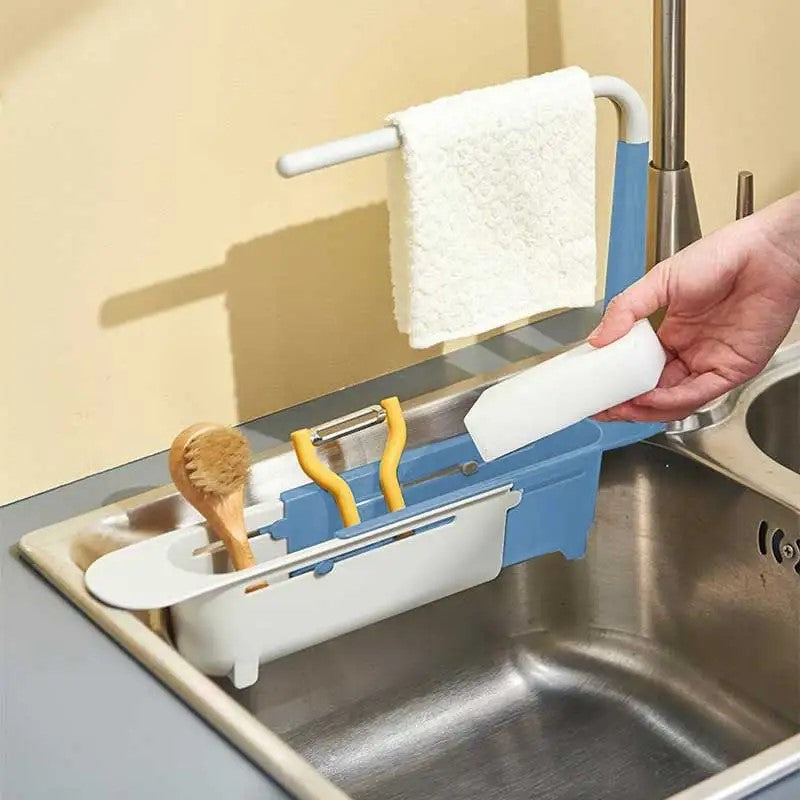 organisateur-évier-cuisine-bleu-clair