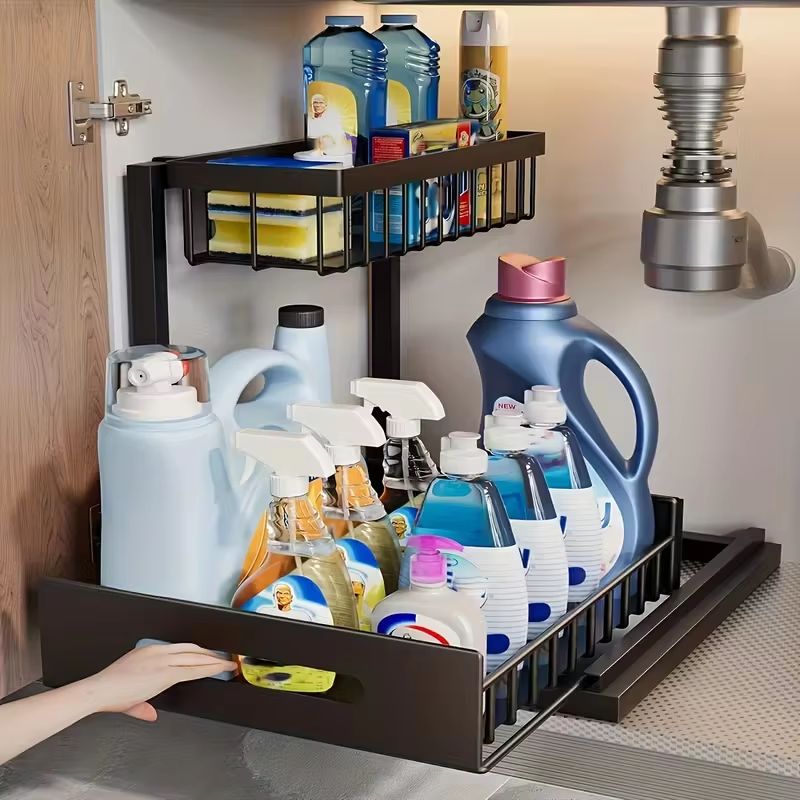 organisateur-sous-evier-noir-1-pièce