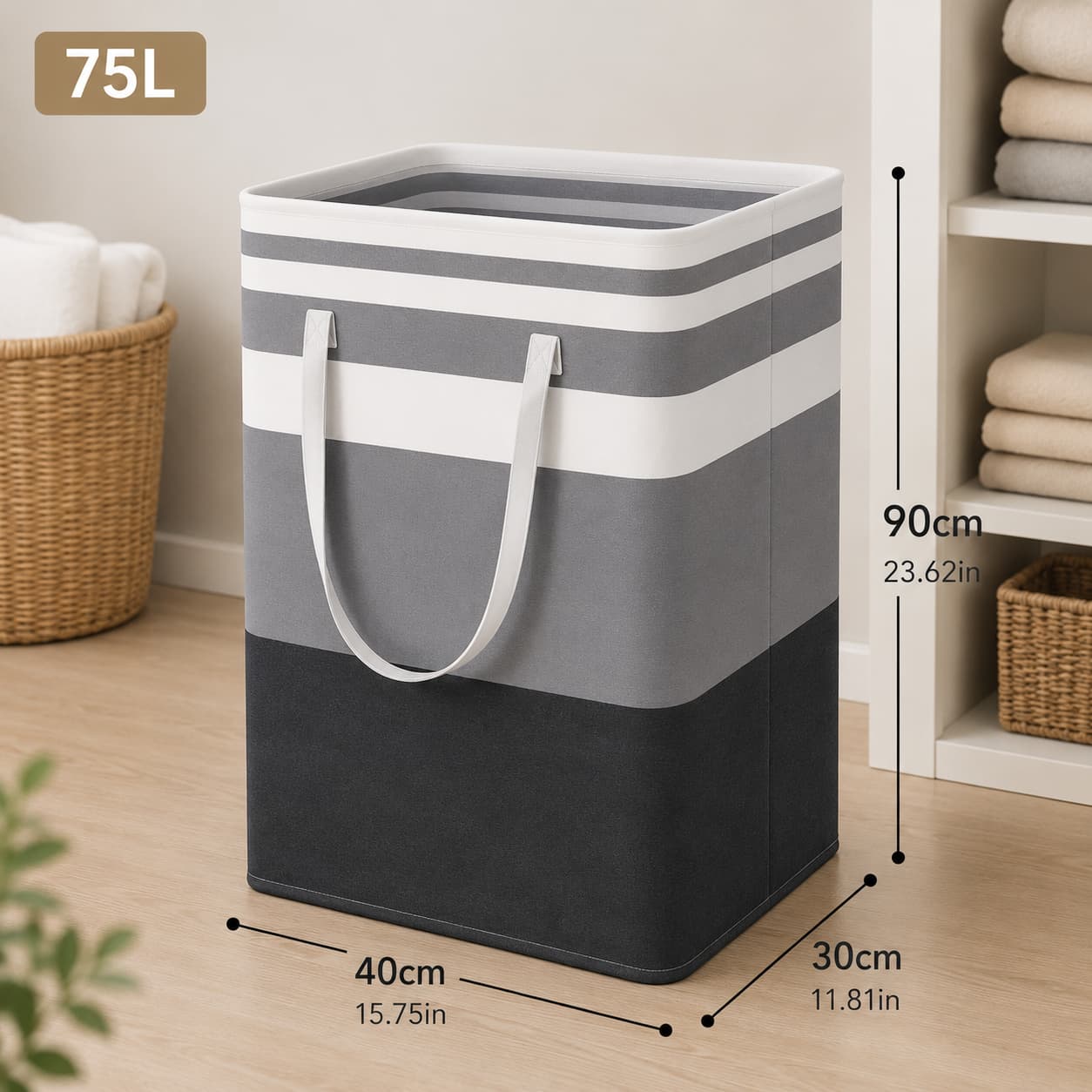 panier-à-ligne-pliable-dimensions
