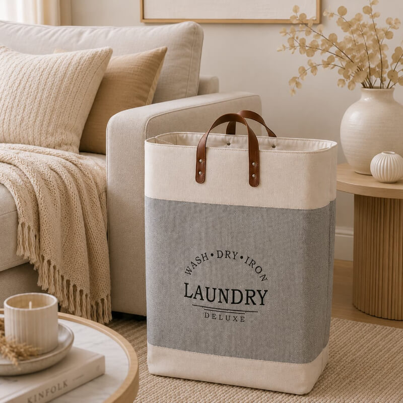 panier-à-linge-pliable-gris