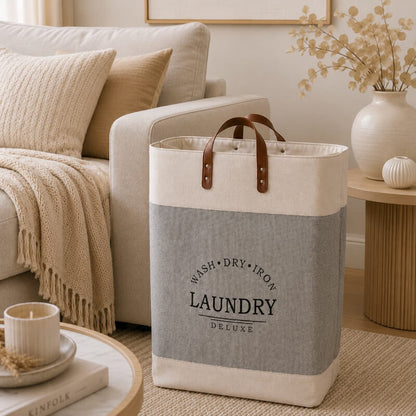 panier-à-linge-pliable-gris
