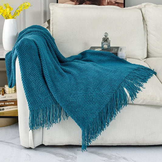 plaid-chauffant-azur-bleu-canape