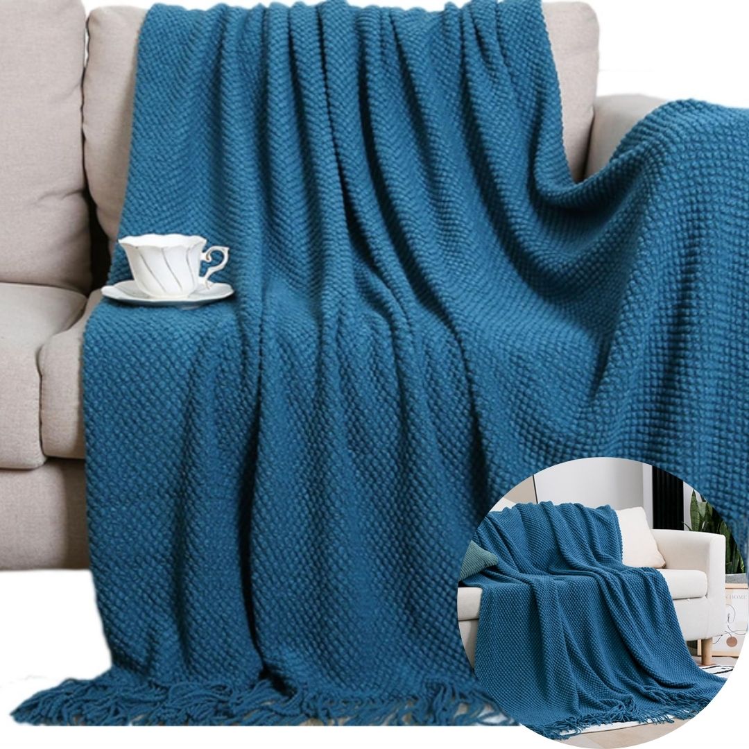 plaid-chauffant-azur-caroussel-bleu-marine-tasse