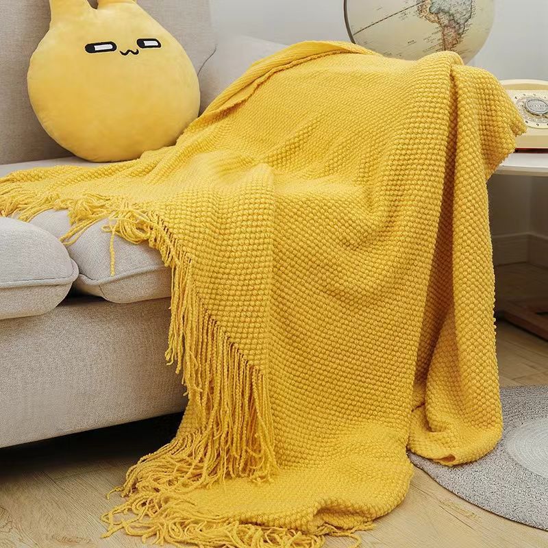 plaid-chauffant-azur-jaune-soleil-salon