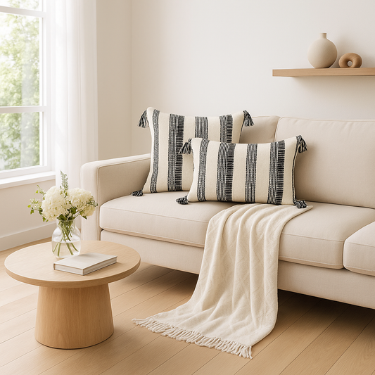 plaid-chauffant-blanc-coussins-assortis