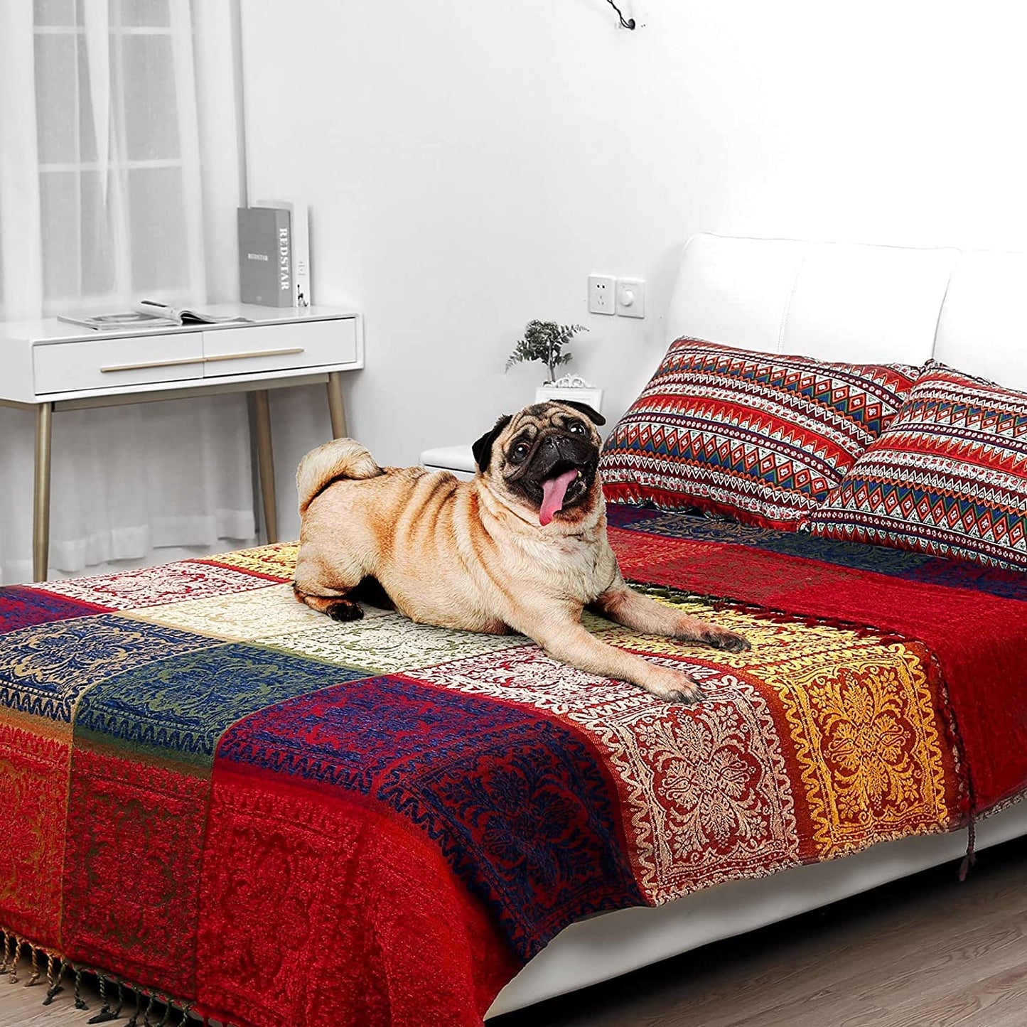 plaid-chauffant-boheme-fireside-sur-lit