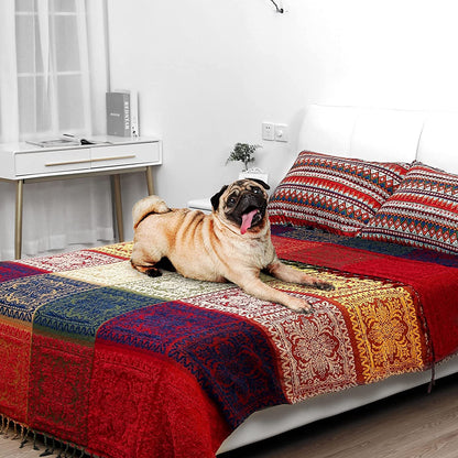plaid-chauffant-boheme-fireside-sur-lit
