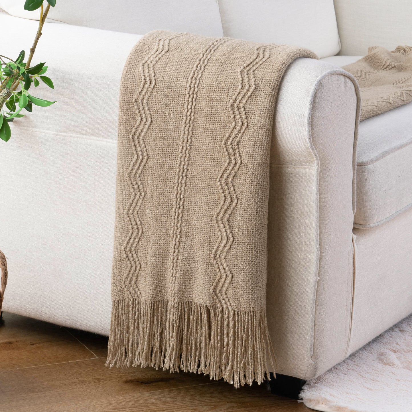 plaid-chauffant-canape-motifs-beige