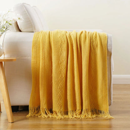 plaid-chauffant-canape-motifs-jaune