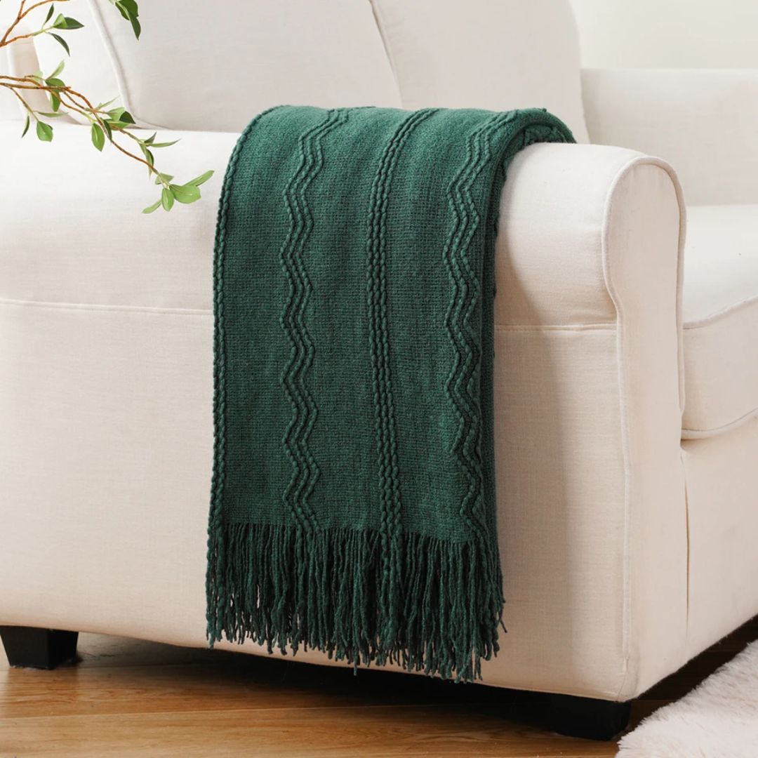 plaid-chauffant-caroussel-canape-motifs-vert-sapin