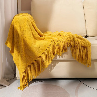 plaid-chauffant-caroussel-jaune