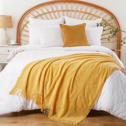 plaid-chauffant-jaune-chambre