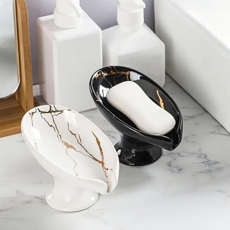 porte-savon-céramique-noir-et-blanc