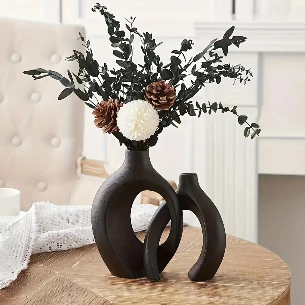 sculpture-ceramicdecor-caroussel-noir-fleur-artificielles