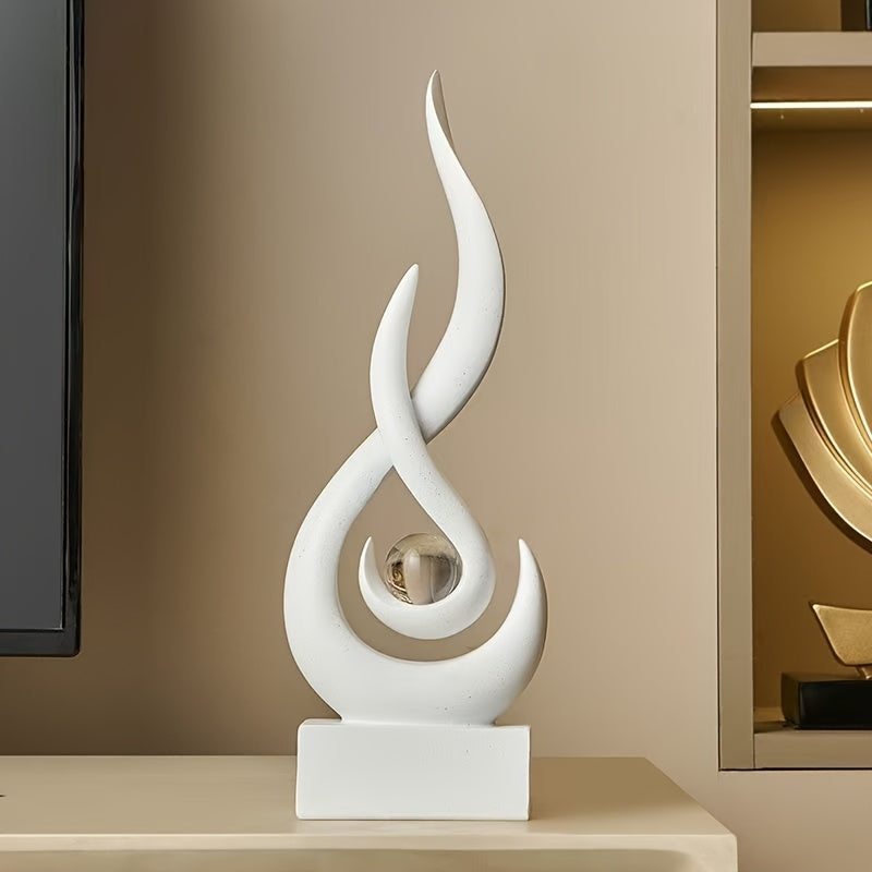 sculpture-flamme-caroussel-blanc-or