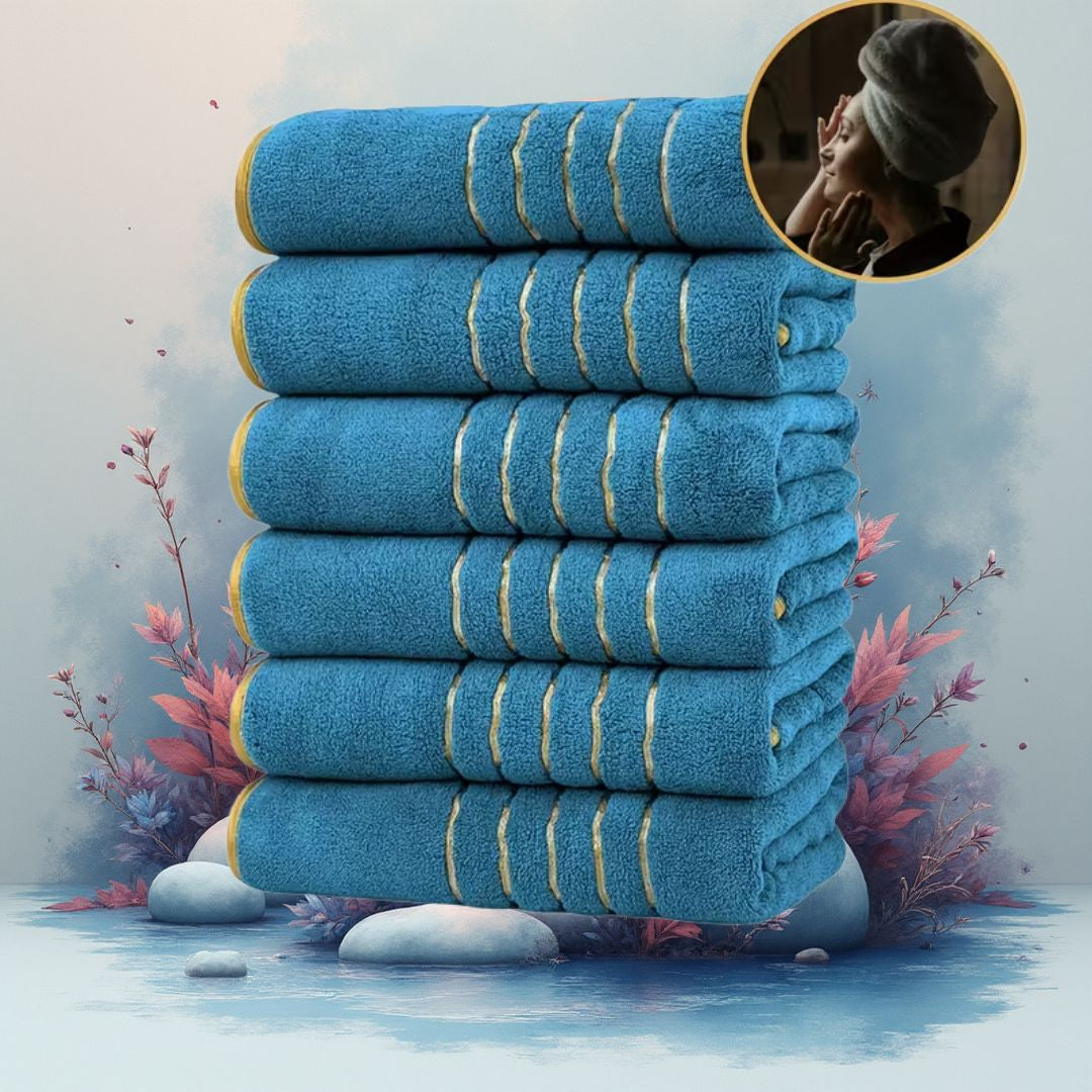 serviette-de-bain-bleu-gamme