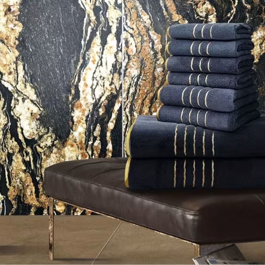 serviette-de-bain-lot-de-huit-noir