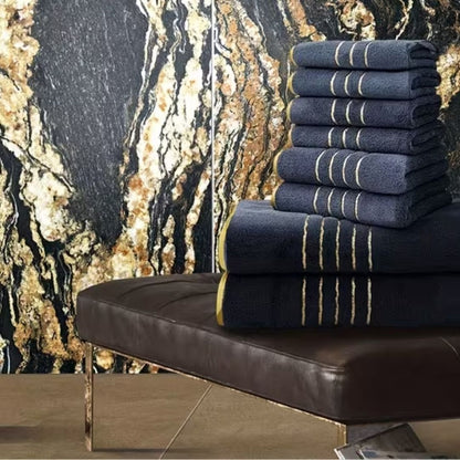 serviette-de-bain-lot-de-huit-noir