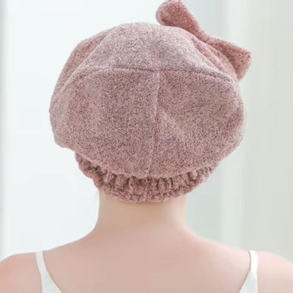 Serviette microfibre - Bonnet de séchage cheveux orange