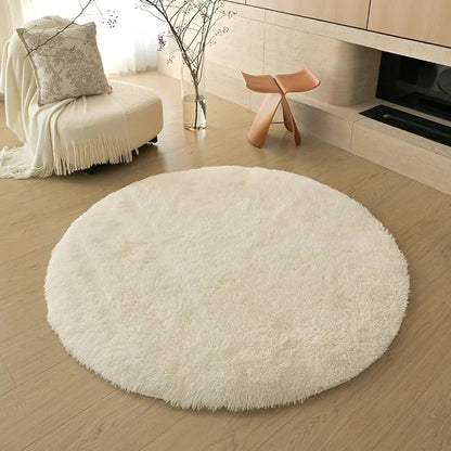 tapis-rond-salon-coloris-blanc-cassé