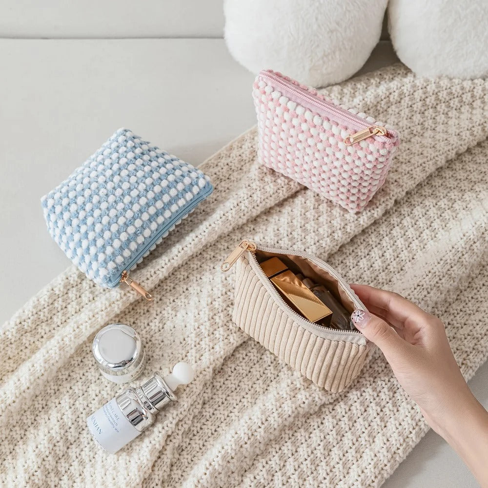 Trousse de maquillage - Trousse de toilette en peluche
